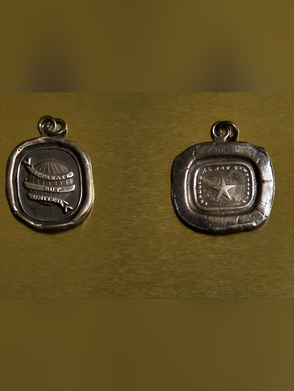 Lot 2 pyrrha talisman pendant .925 sterling silver Leadership Long Distance Love